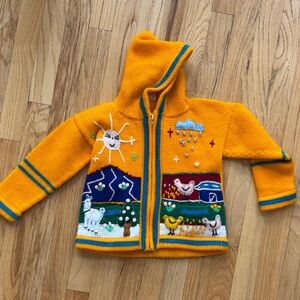 Colorful Embroidered Hooded child’s Sweater